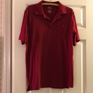 Croft&Barrow extra soft red short sleeve polo shirt size M